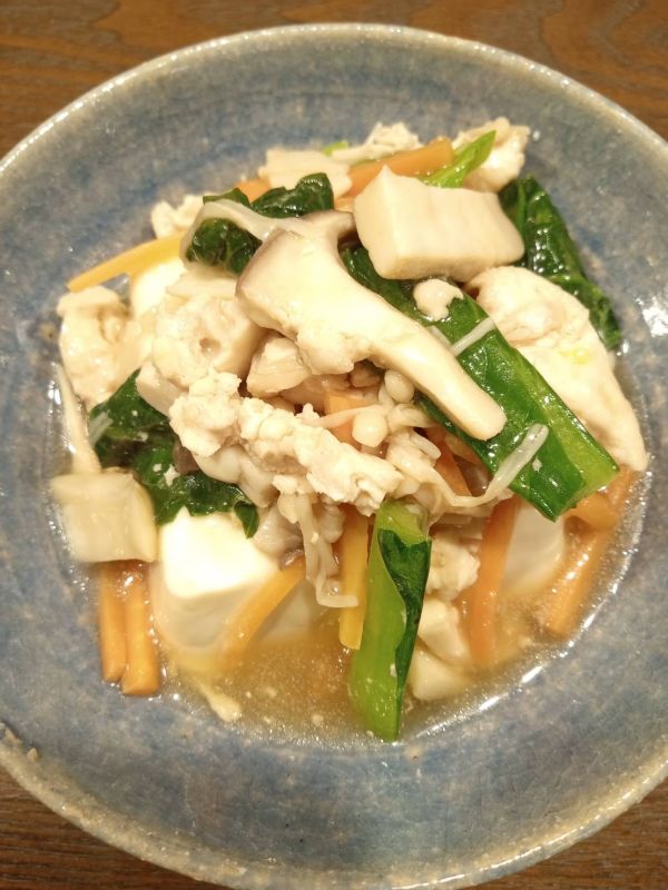 豆腐がけトロトロきのこあん