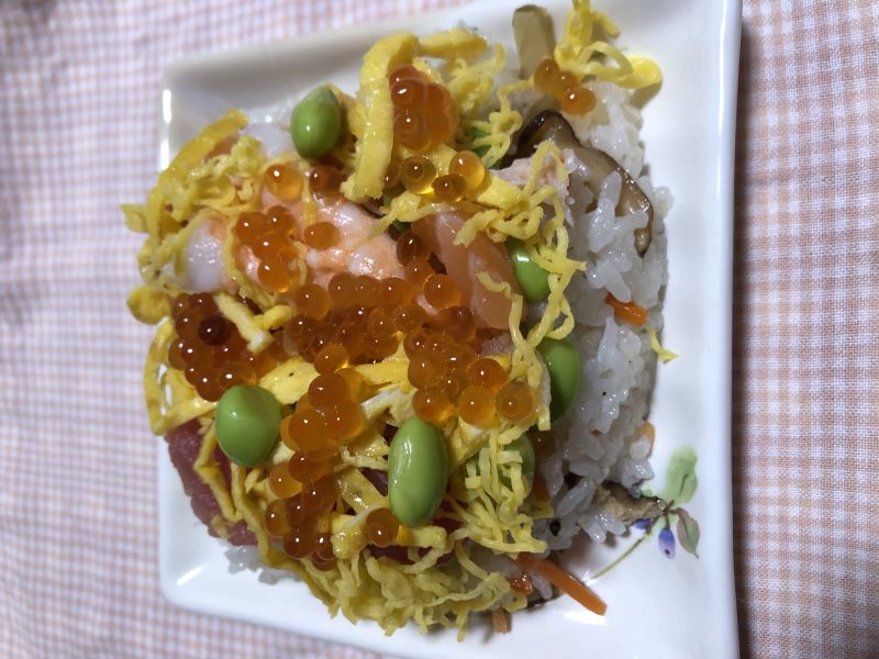 ひな祭りちらし寿司(椎茸入り)