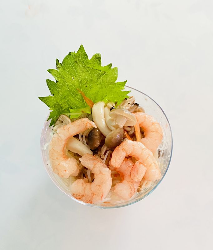 春雨とブナシメジ小エビの中華サラダ