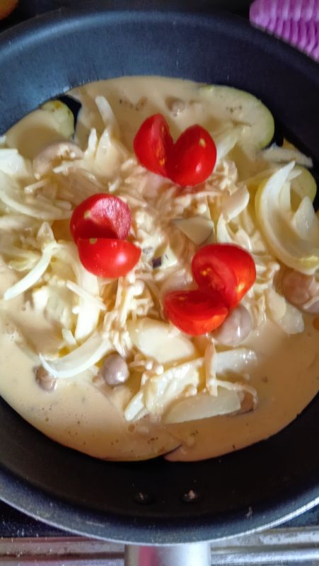 ホットケーキきのこキッシュ