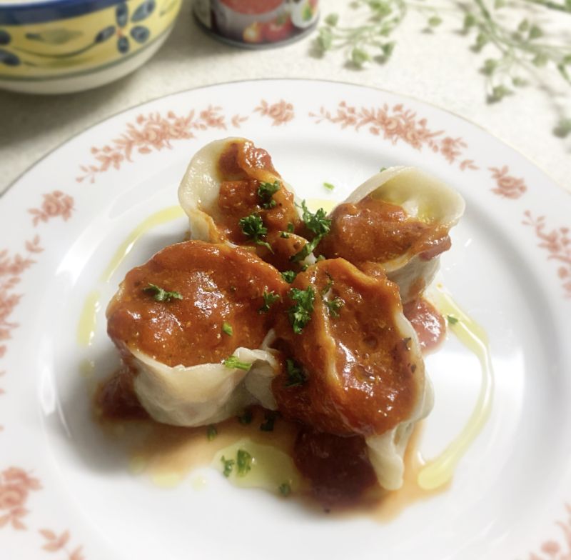 舞茸と葉にんにくのトルテッリ