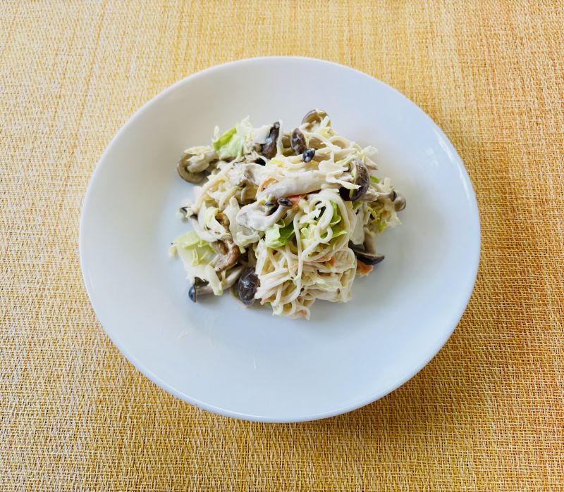 ブナシメジの明太素麺サラダ