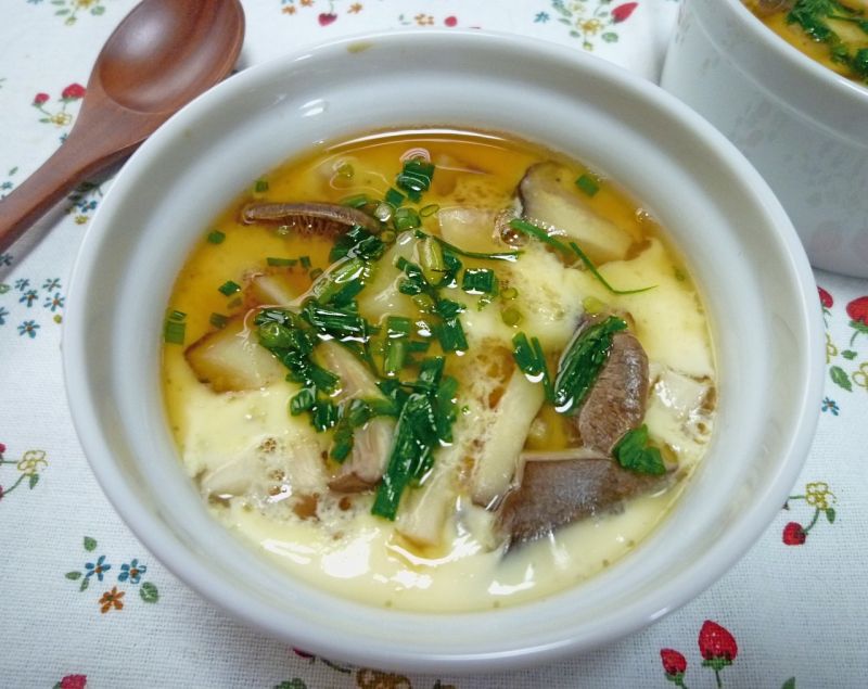 きのこの豆乳あんかけ茶わん蒸し
