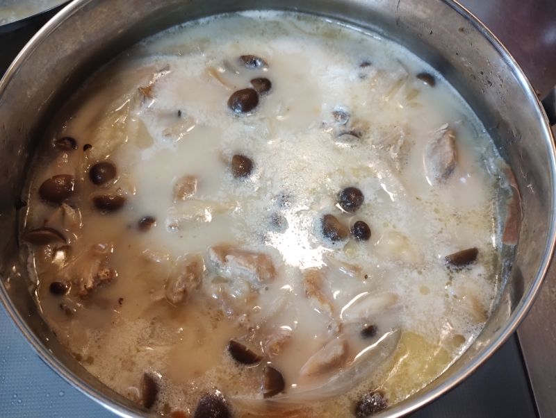 白だしと根菜の和洋風クリーム煮（シチュー風）