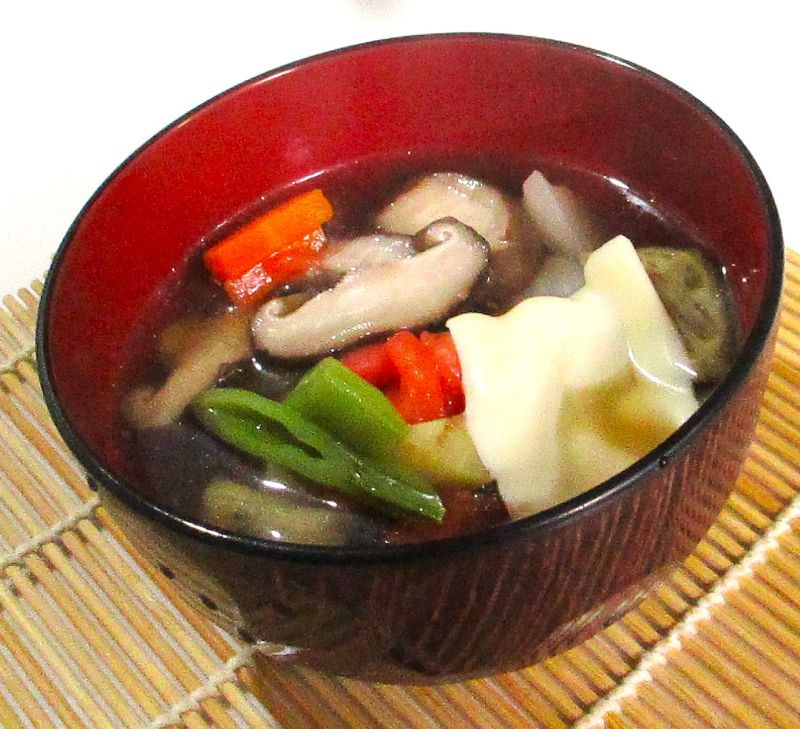どんこと夏野菜のさわやか豚汁