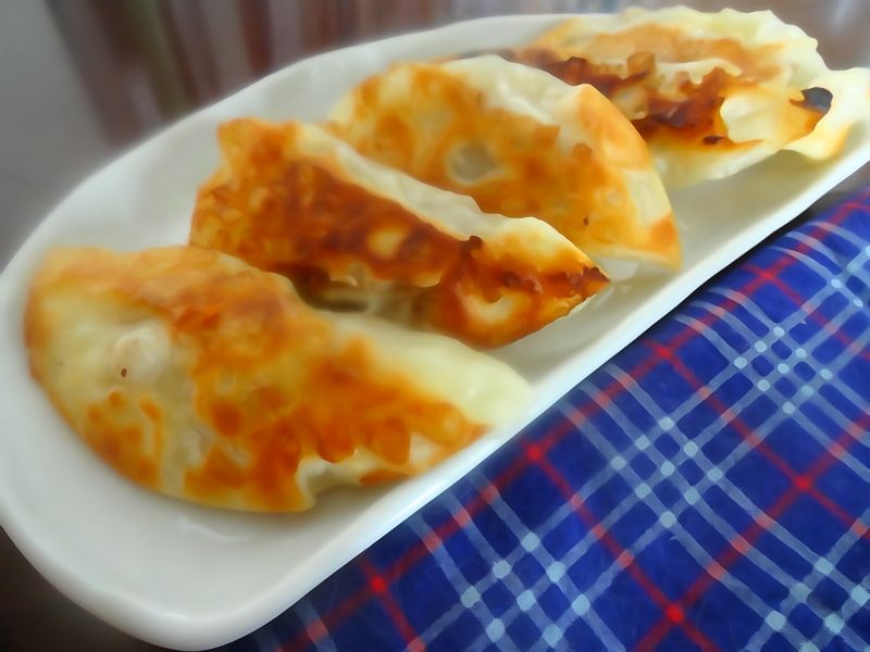いろいろきのこの蓮根チーズ餃子
