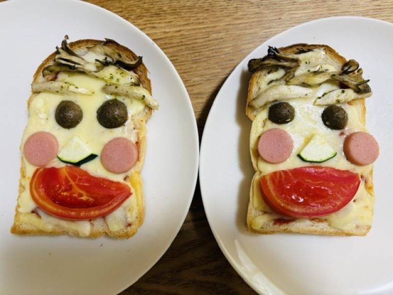 きのこのチカラでにっこりトースト