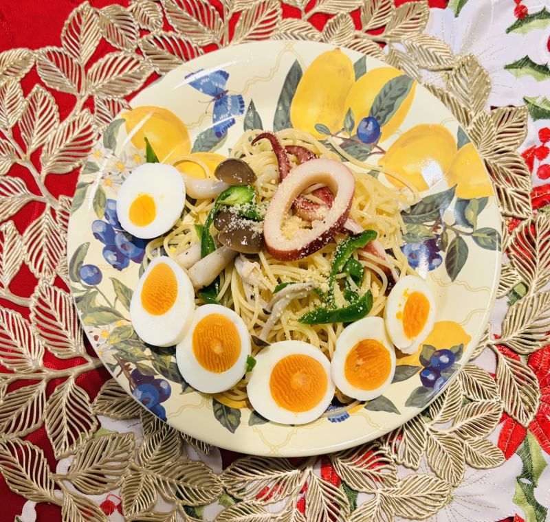 いかときのこの和風パスタ
