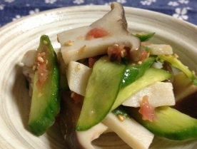 エリンギの梅肉ごま和え