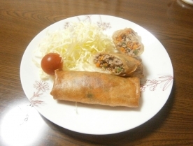 お肉の春巻き