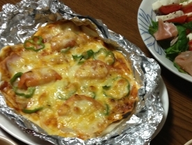 簡単☆おいしい☆きのこピザ