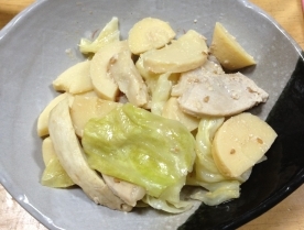 きのことたけのこの味噌炒め