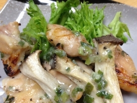 鶏肉とエリンギのネギ塩焼き