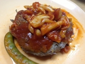ごぼうハンバーグ♪ブナピーソース