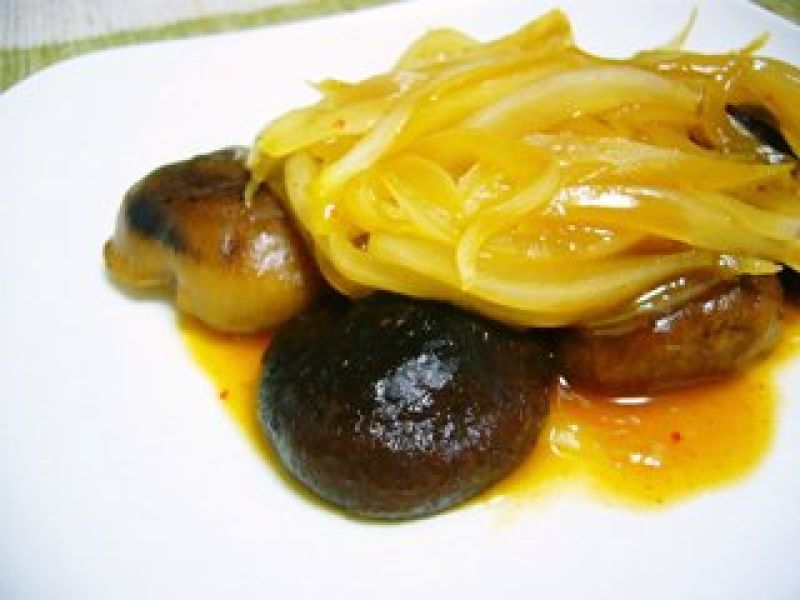 しいたけのピリ辛甘酢焼き