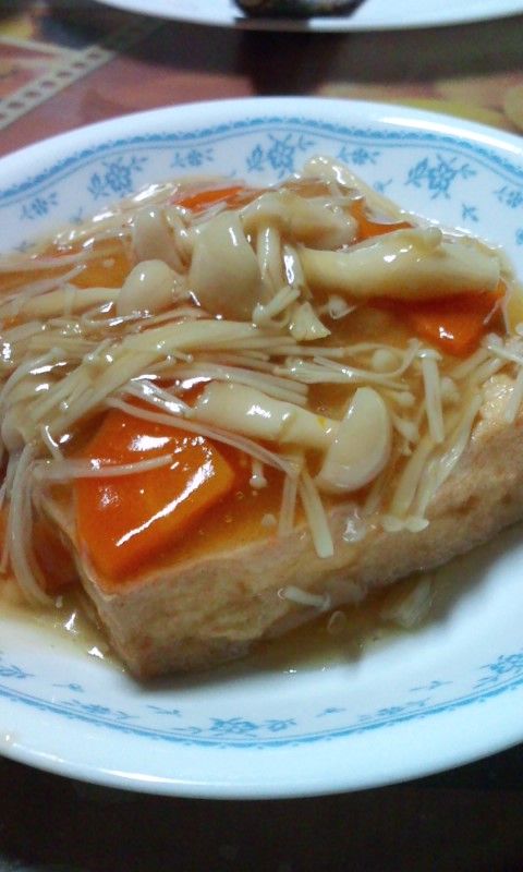 もちもち厚揚げのきのこあんかけ