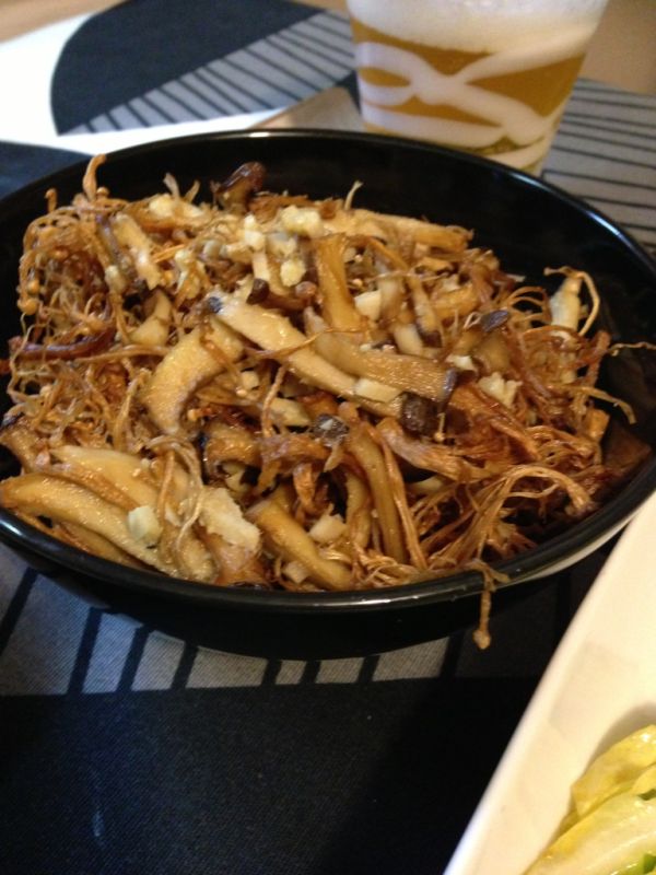 干しえのきとマイタケのワサビ和え