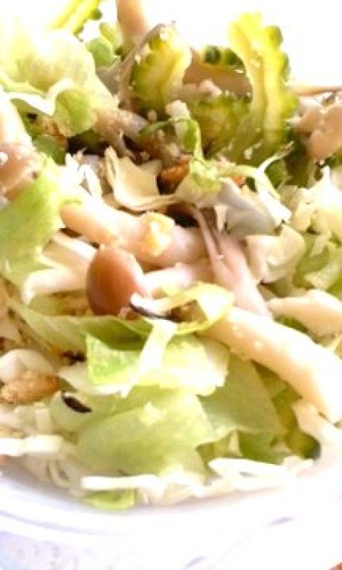 ブナシメジとマイタケとゴーヤー