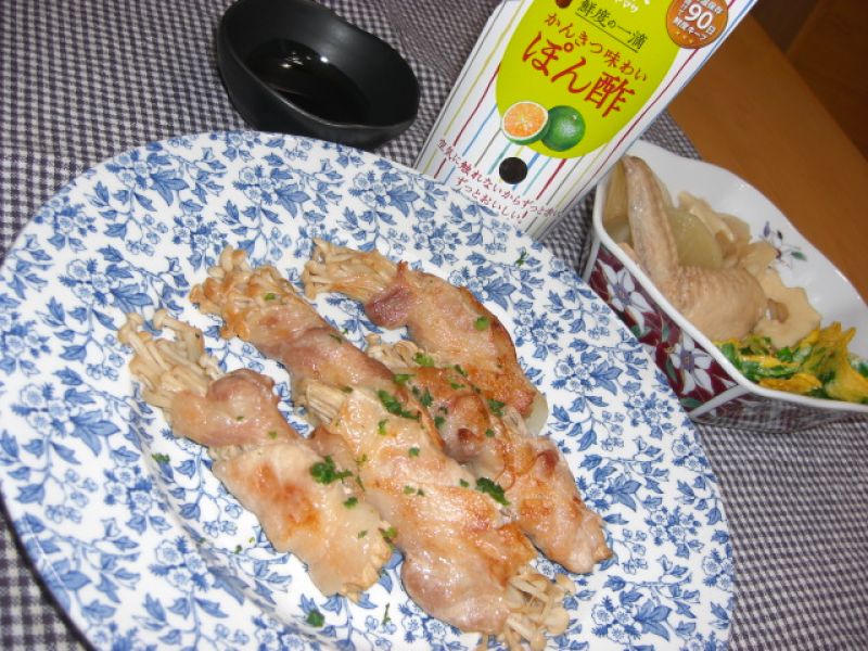 ヘルシーえのき肉巻き