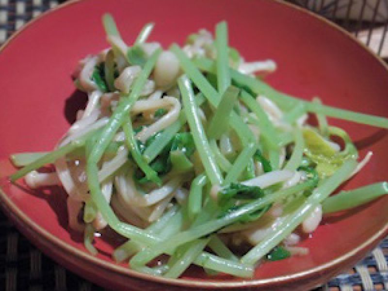 水菜とえのきのしゃっきり和風サラダ