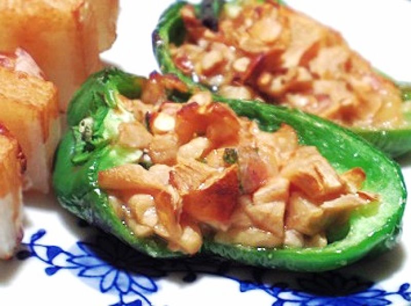 梅なめこのスタッフドピーマン