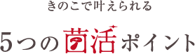 きのこで叶えられる5つの菌活ポイント