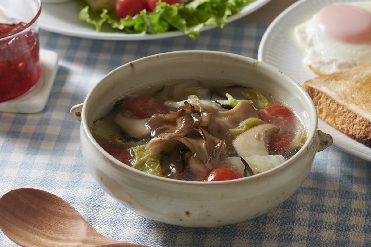 きのこと食物繊維たっぷりスープ