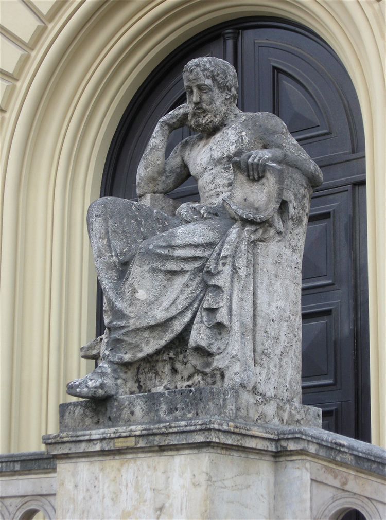ミュンヘンにあるヒポクラテス像