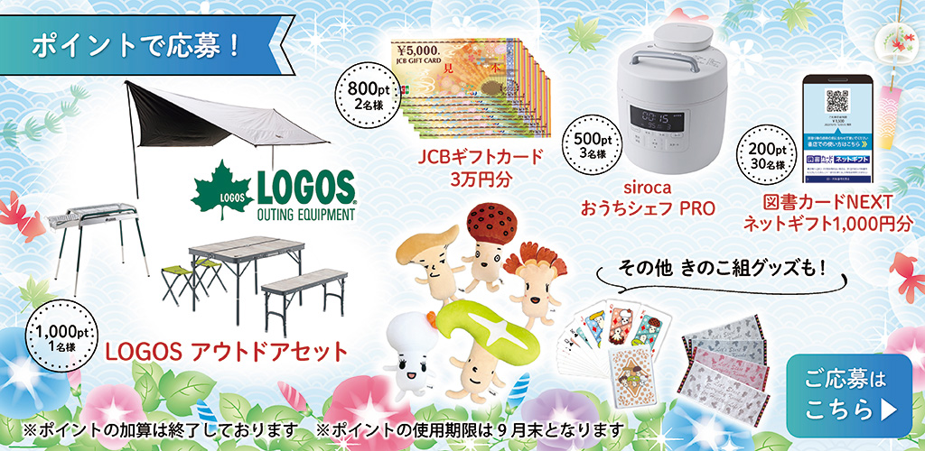今月のポイントプレゼント
