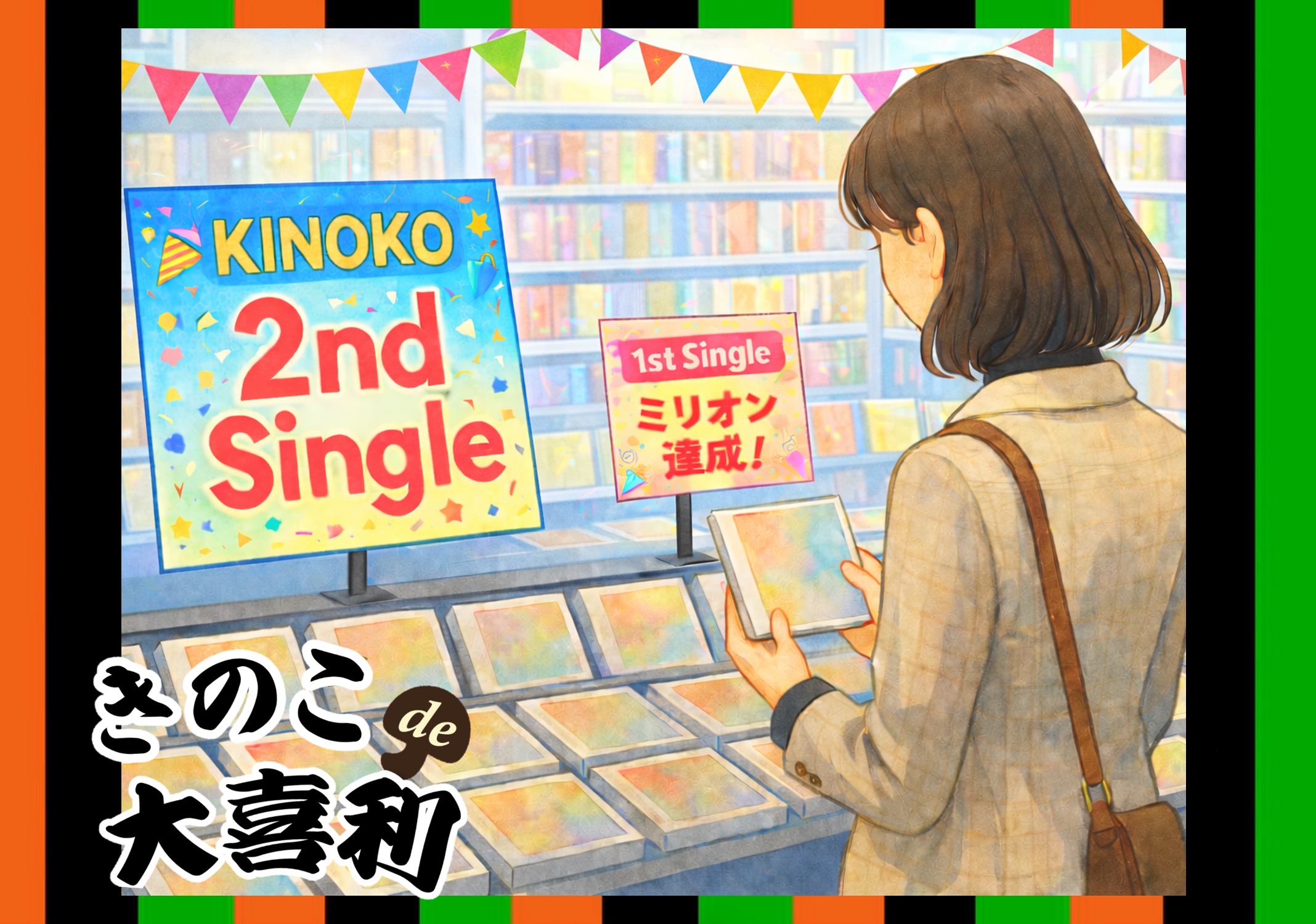 好評につき調子に乗って第二弾！ ミリオンデビューを果たした「KINOKO」。セカンドシングルのタイトルは？