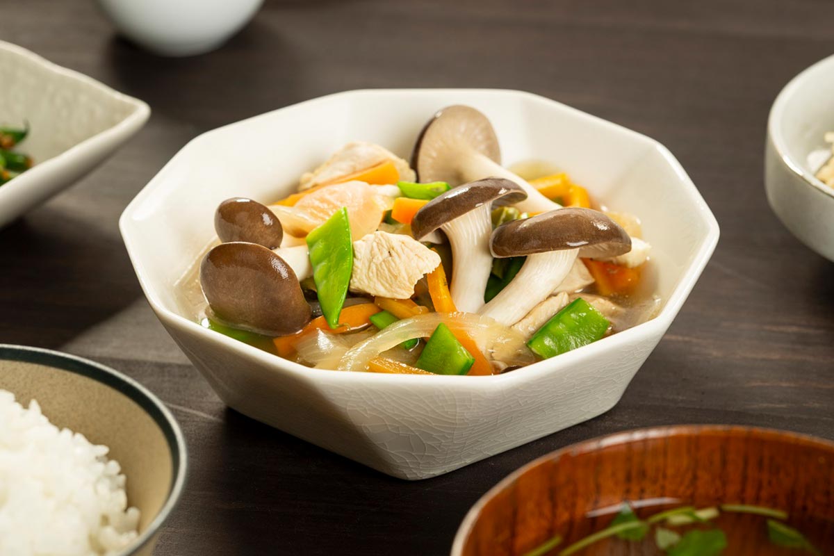 ひらたけと彩り野菜のうま煮
