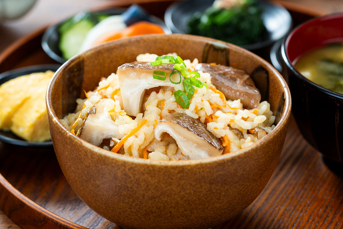 シイタケの炊き込みご飯