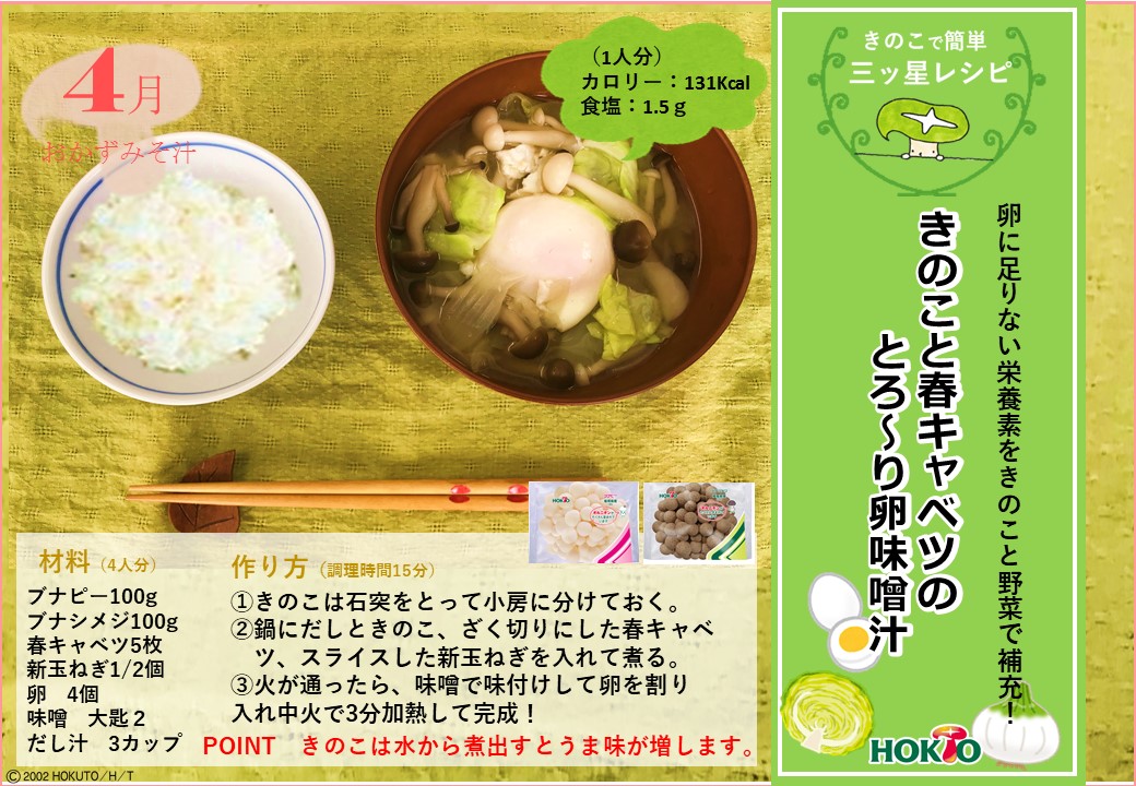 4月のおかず味噌汁♪