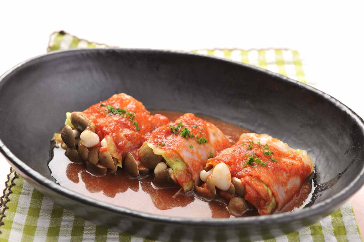 電子レンジで簡単!きのこのロールキャベツ風【2024-05-08】