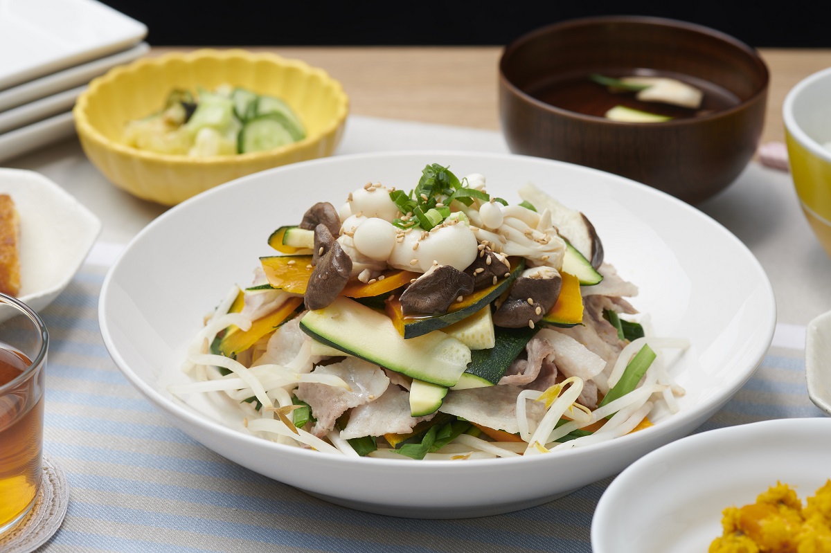 きのこと野菜たっぷり♪豚肉レンジ蒸し【2025.07.31】