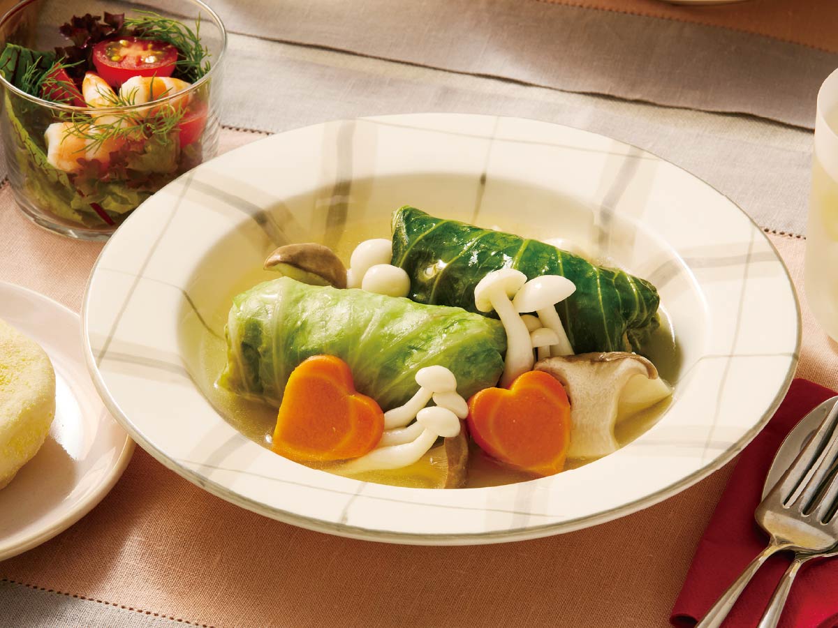 エリンギとブナピーのロールキャベツ☆【2026-02-10】