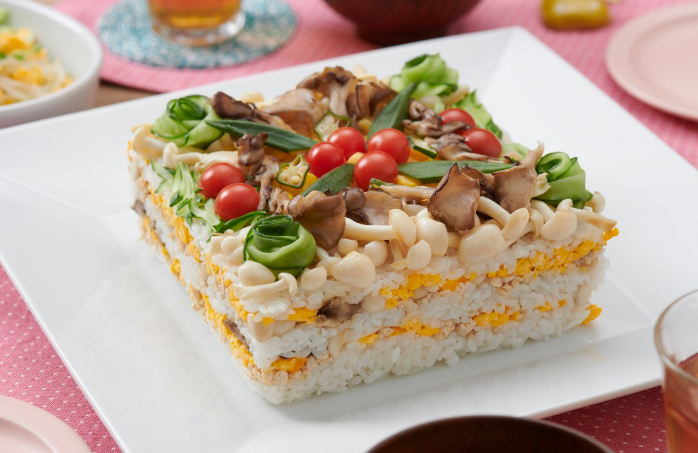 きのこと夏野菜のスタミナ寿司