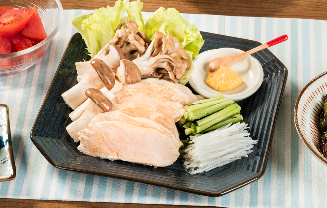 きのこと鶏むね肉の簡単チャーシュー