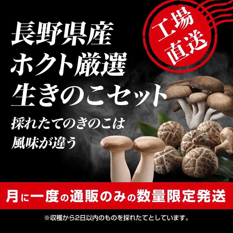 長野県産ホクト厳選生きのこセット