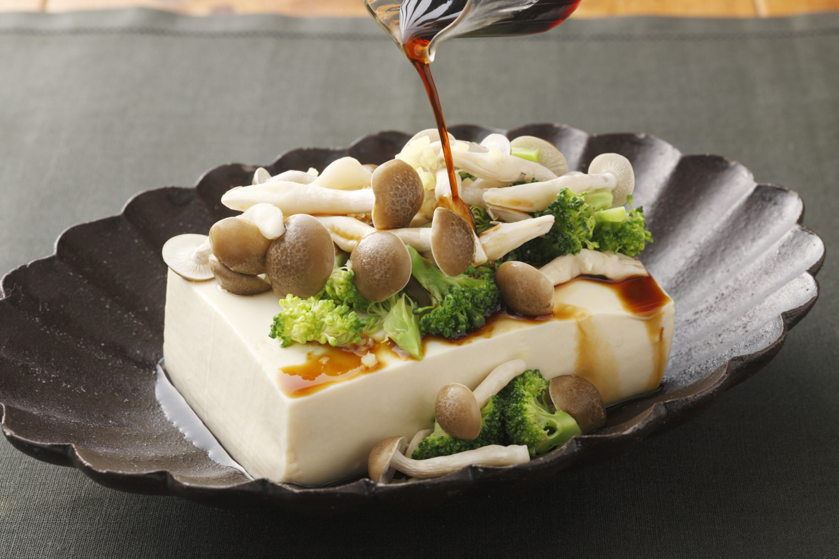 きのことブロッコリーのホット豆腐