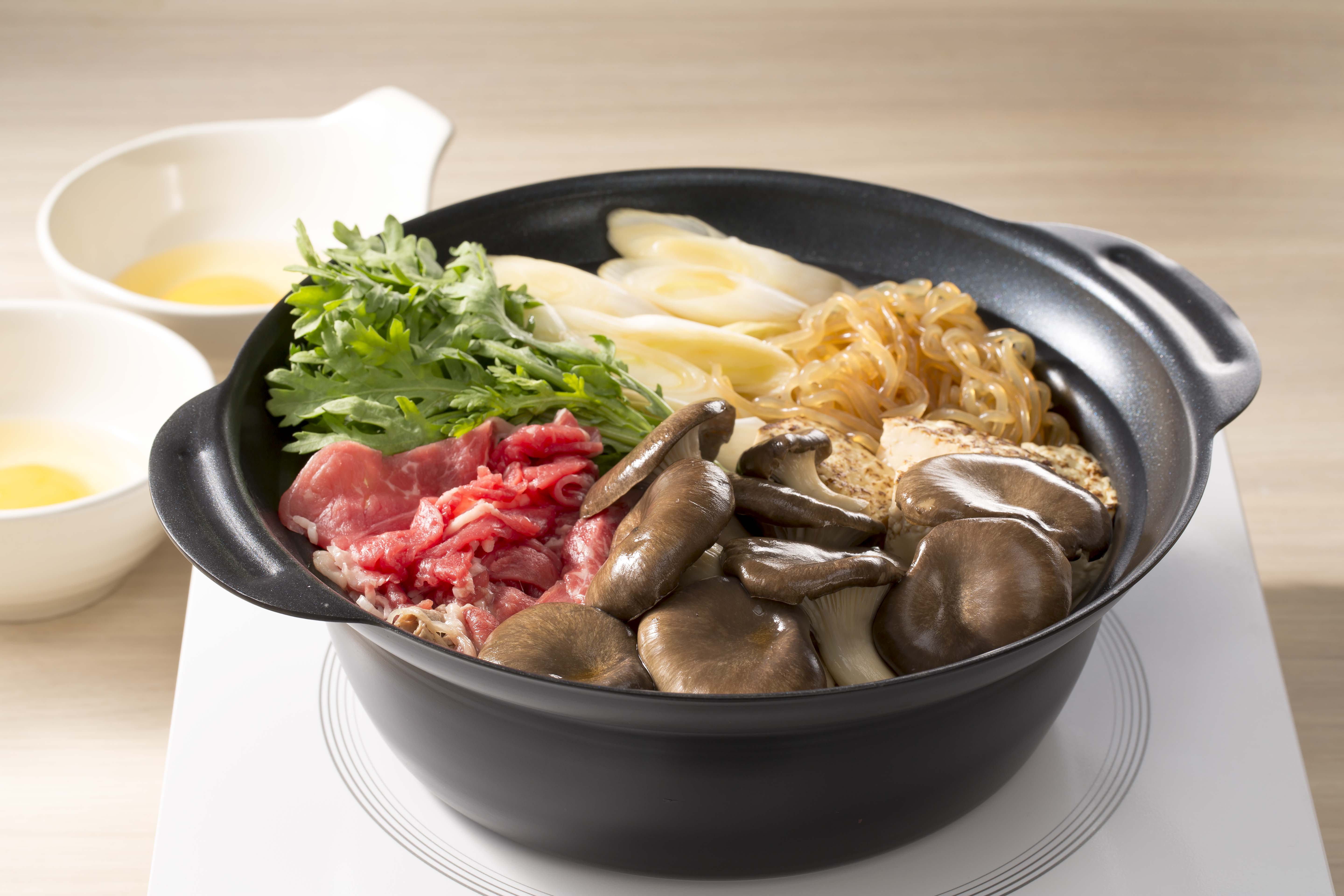 霜降りひらたけのすき焼き