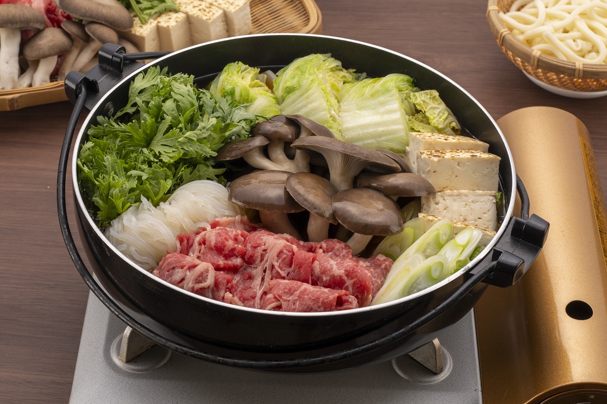 霜降りひらたけのすき焼き