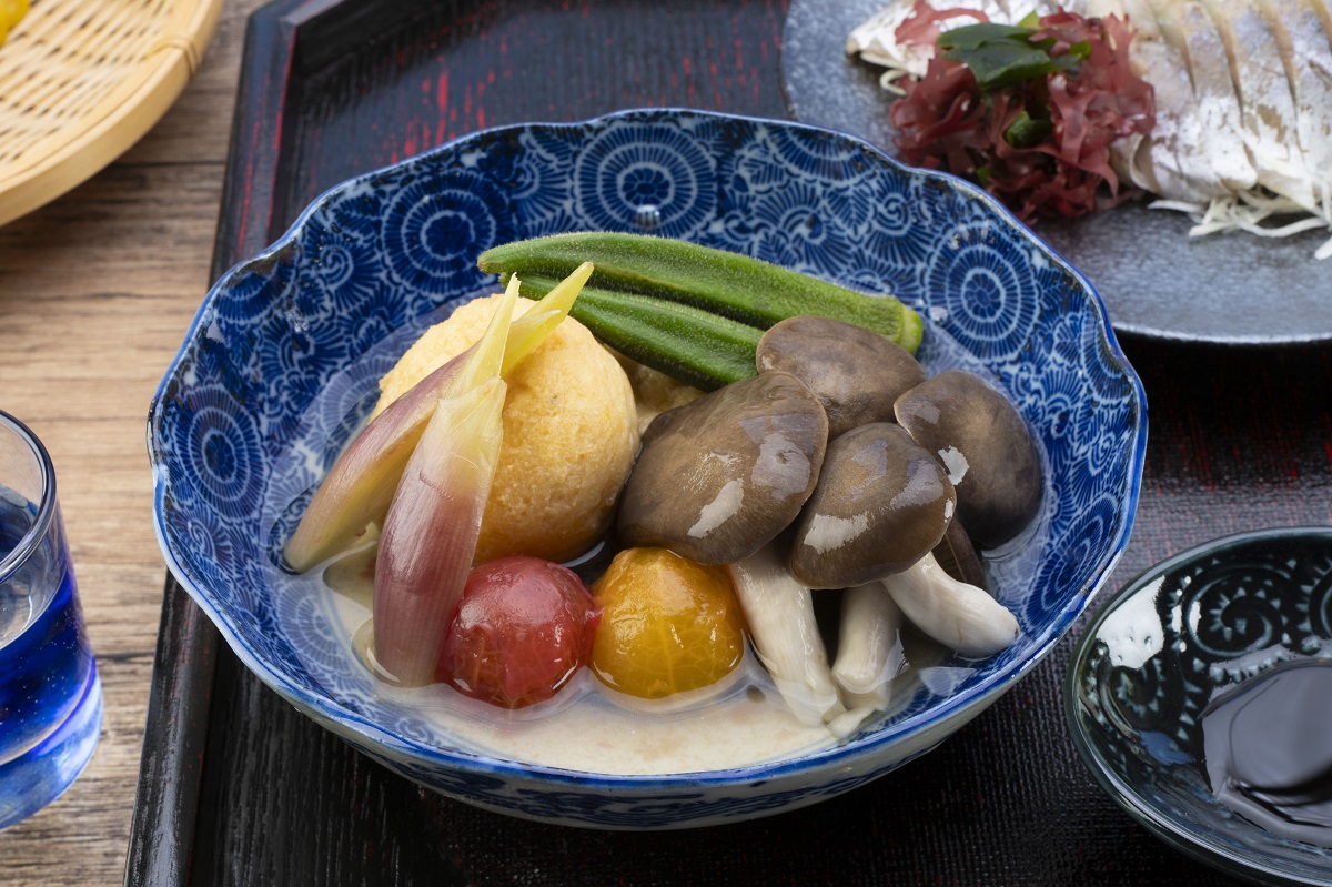 霜降りひらたけの涼おひたし