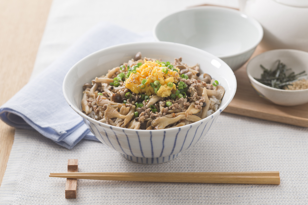 きのこdeスタミナ丼  〜ひつまぶし風〜