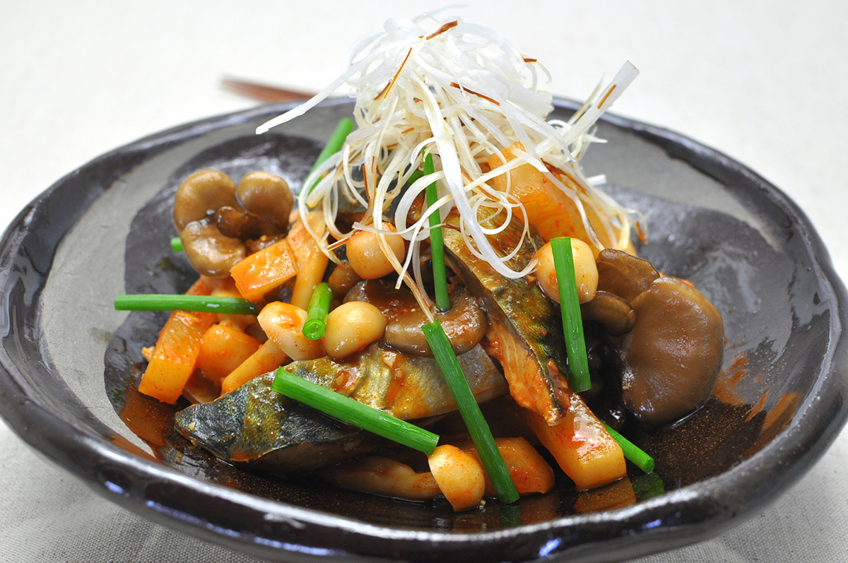 きのことサバの韓国風炒め煮