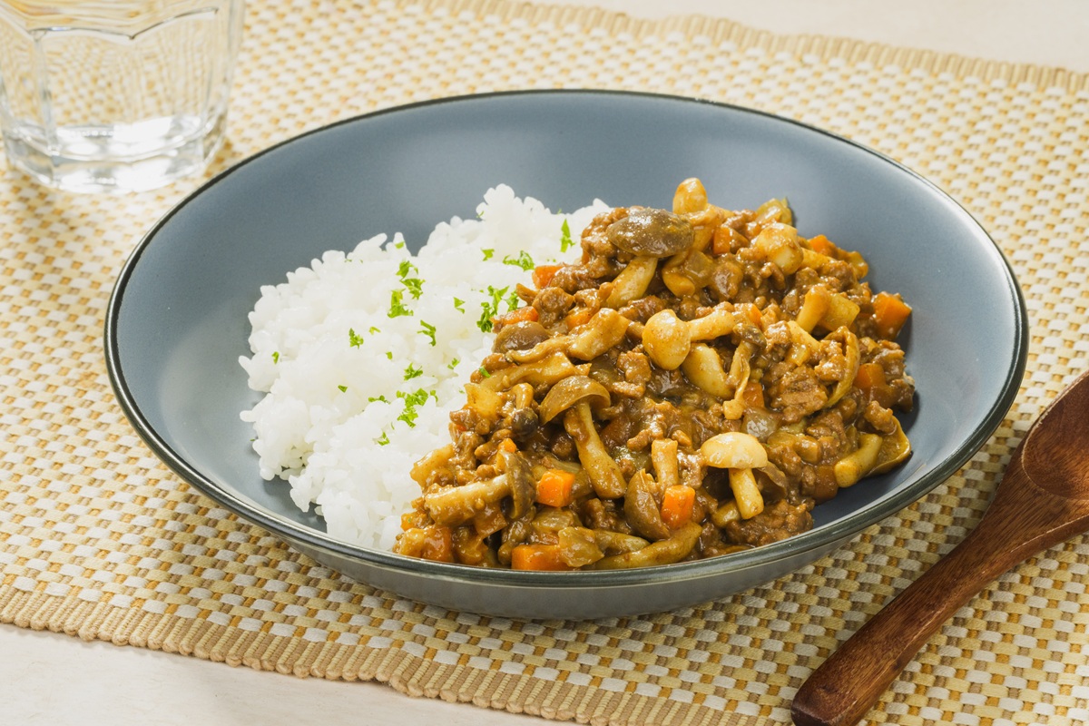 きのこの菌活キーマカレー