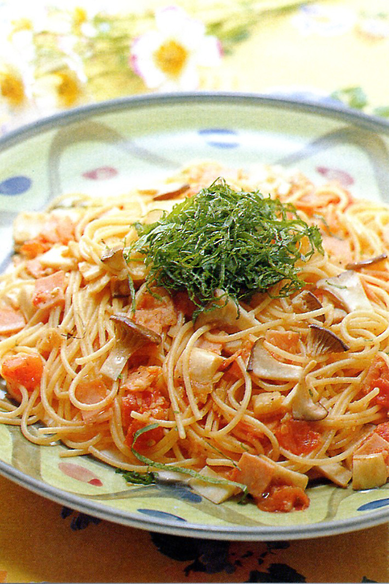 エリンギと完熟トマトのスパゲッティ