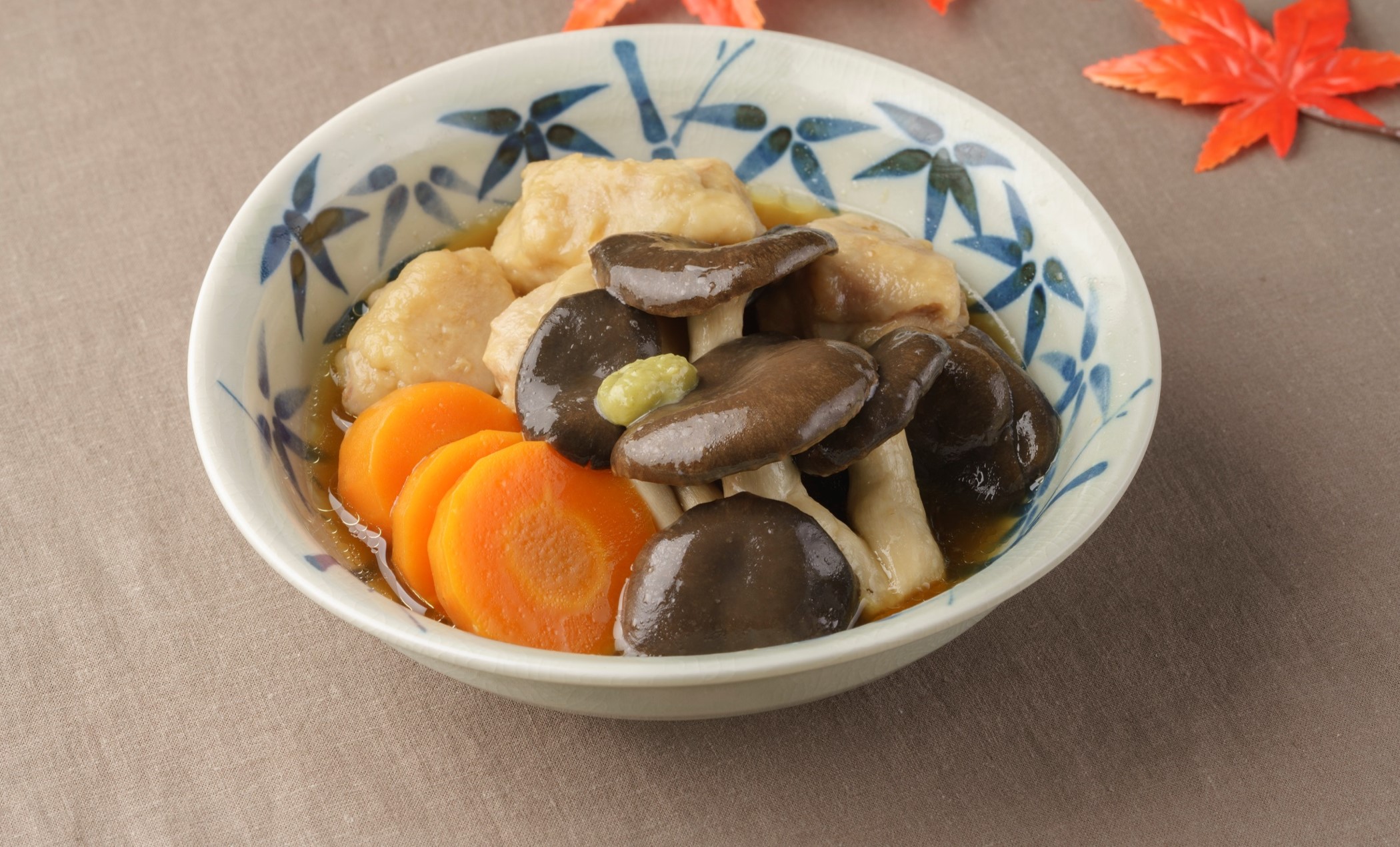 霜降りひらたけと鶏肉のとろーり煮