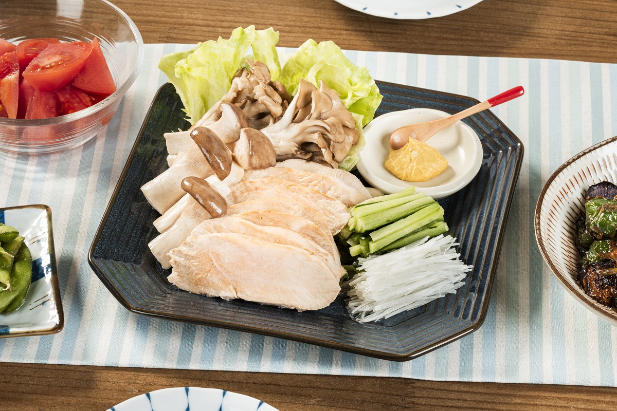 きのこと鶏むね肉の簡単チャーシュー
