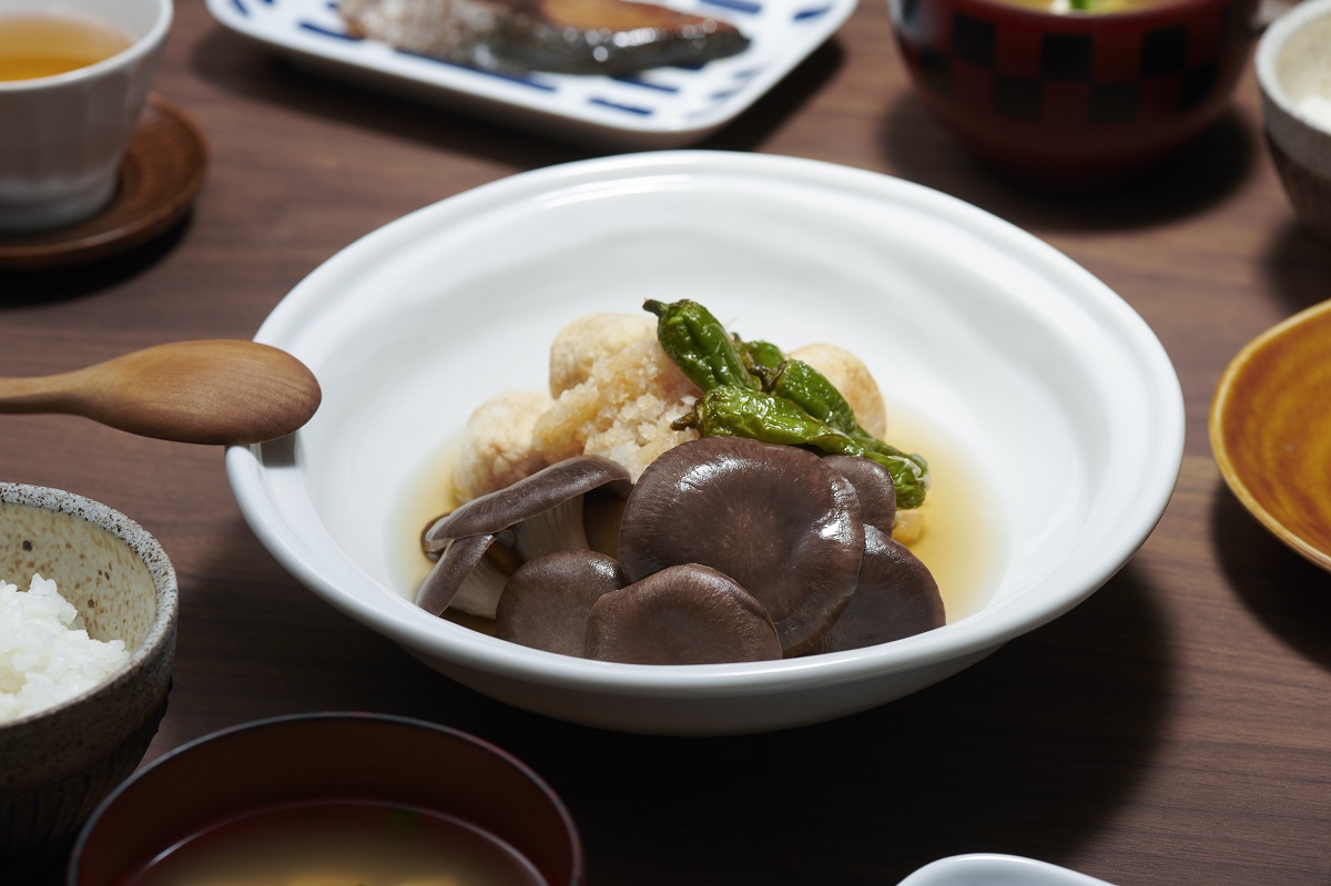 霜降りひらたけと里芋のおろし煮